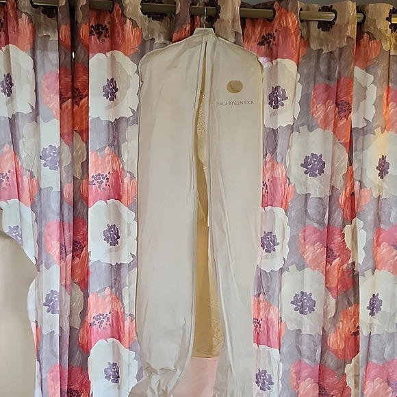 Vintage Jessica McClintock Cream Satin/Silk Wedding Formal Dress Size Small - Picture 17 of 17